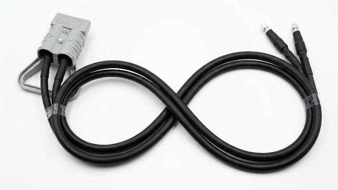 Cabo flexível de alta corrente com conector industrial